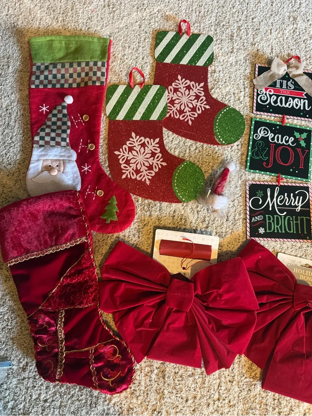Huge Lot of Christmas Decorations, Wine Snuggles & Charms NWT’s